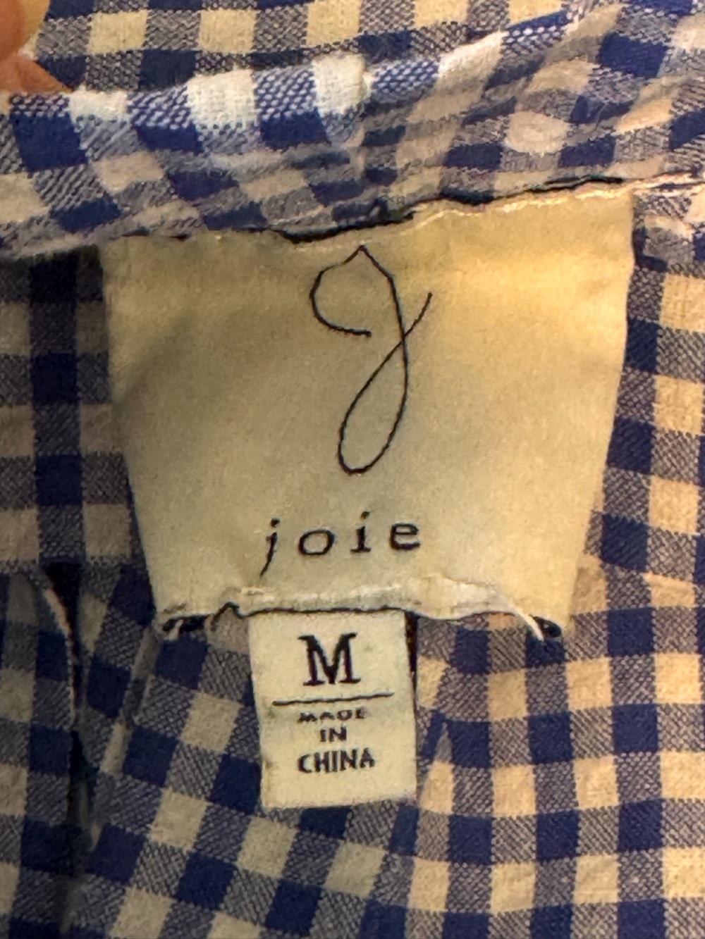 JOIE | Blue Gingham Paperbag Waist Pants - Picture 3 of 3